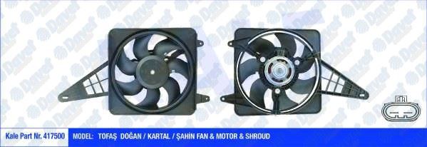 KALE 417500 Fan Motoru Fiat Tofas Dogan / Kartal M131 / Sahin (Soketli) (Fan-Motor-Davlumbaz)